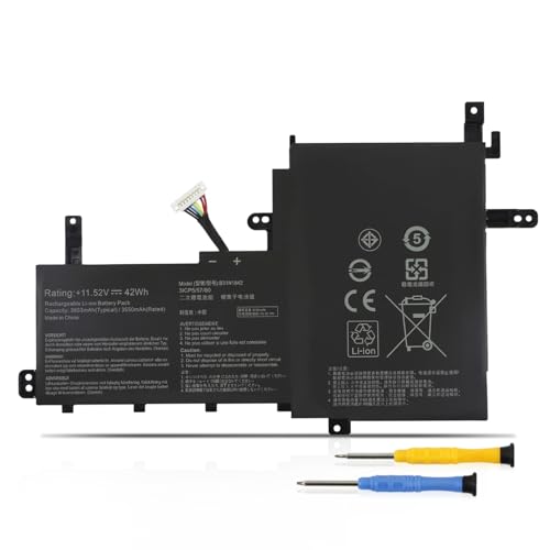 MULS B31N1842 Laptop Battery for Asus VivoBook 15 F513 M513 K513 S513 X513 S15 S531F VivoBook S15 V5050E V5050EA S5500F S5500FL X513EA X531F X531FA K531F S531F S531FA V531F V531FA 0B200-03440000 42Wh