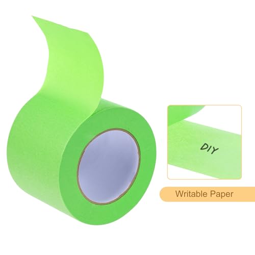 Image of Masking Tape Green Painters Tape Paper Tape [for Crafts DIY Walls Painting Packing Automotive Home Decoration Teaching]- 3.8 Inch x 60 Yards /1 Roll