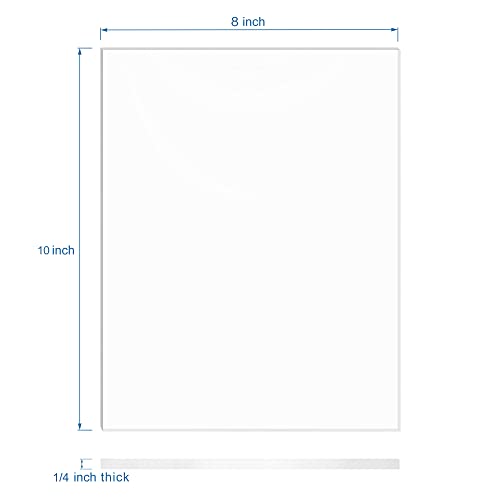 Image of KAITELA Clear Cast Acrylic Sheet 8 inch x 10 inch x 1 /4 inch Thick (6mm), Pack of 2