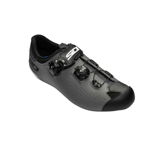 Sidi Genius 10 Mega Wide Road Bike Shoes BLACK-GREY 46.5