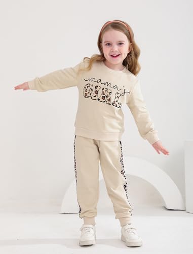 Image of Toddler Baby Boy Girl Clothes with Pockets 2PC Long Sleeve Pullover Sweatshirt and Pants Infant Fall Winter Outfit