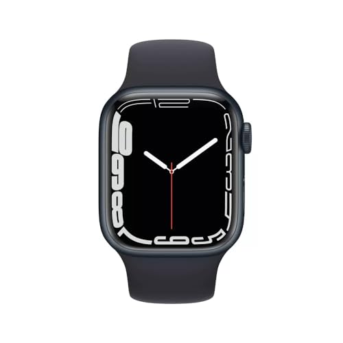 Image of Apple Watch Series 7 (GPS + Cellular, 45MM) Space Black Titanium Case with Black Sport Band (Renewed)