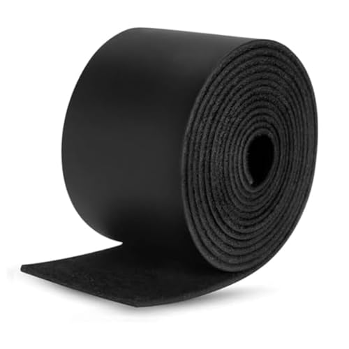 PACHHK Correas de planas de 5 cm de para manualidades, tiras de de grano superior de 20 cm de , tiras de de 2 mm de grosor para manualidades, color negro