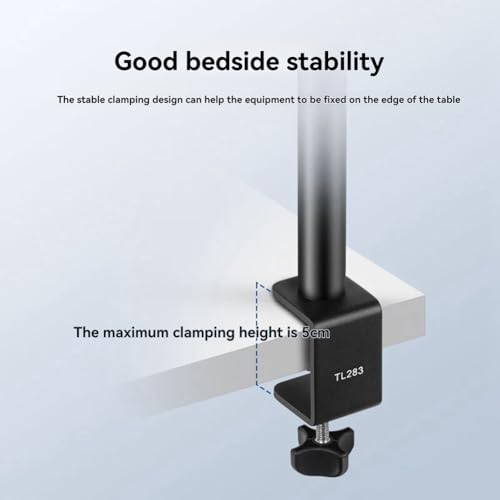 Soporte de luz de mesa extensible con tornillo de 1/4 para iluminación de escritorio 2