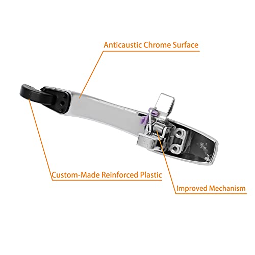Exterior Door Handle Set, Front Rear Left Driver Right Passenger Outside, Compatible With 2005-2010 Chrysler 300 300C, 2005-2008 Dodge Magnum, 2007 Dodge Charger │ Ch1310142, 5065801Ag, 4589009Ah #TOP3