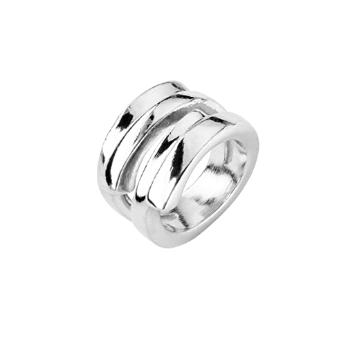 UNO de 50 - Anillo Colección Indonesia para Mujer, Plata 925, Color Plata, Talla 21, Fabricado en España
