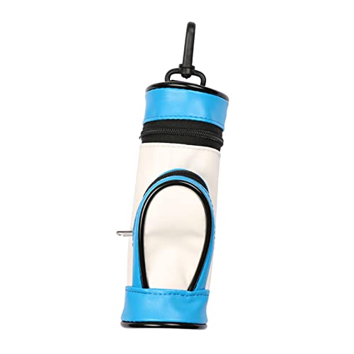Tachiuwa Portable Golf Ball Weight Hook Holds 3 Golf Balls Waterproof Golf Accessories Waist Pouch, Blue White #TOP1