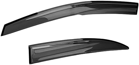 Window Visor Rain Guard Shade Compatible with 2006-2011 Civic Sedan 4Door, Side Window Vent Deflector, Dark Smoke Tinted, JDM Mug Tape On Style, Silver Mug
