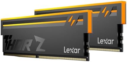 Lexar Thor Z Series RGB DDR5 RAM 32GB Kit (2x16GB) 6000 MHz, DRAM 288-Pin UDIMM Support Intel XMP 3.0 & AMD EXPO, On-die ECC, PMIC, 1.35V, High-Performance PC Computer Memory for Gaming, AI