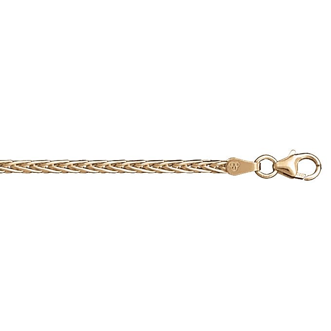 1001 Bijoux Bracelet maille palmier vermeil (Or sur Argent) 18cm + écrin (offert)
