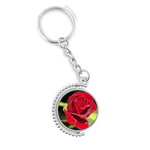Porte-clé rotatif roses rouges DIYthinker idéal pour sublimer vos clés de maison
