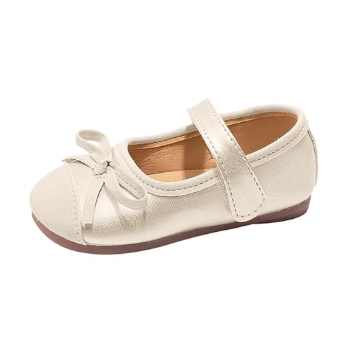 Toddler Baby Girls Mary Jane Shoes Sparkl???? Bow Ballerina Flat???? for Wedding Part???? Birthday Dress Big Girls Dress Shoes (White, 6 Infant)