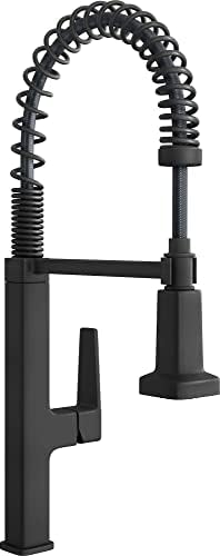 PROFLO PFXC5512 Scovin 1.8 GPM Single Hole Pre-Rinse Pull Down Kitchen Faucet - Includes Escutcheon - Matte Black