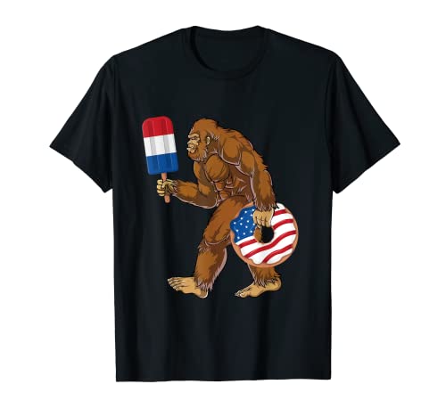 Bandera americana del 4 de julio, diseño de Sasquatch Camiseta