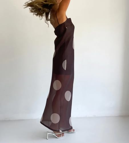 Image of SOOKABEILA Women Y2k Boho Maxi Dress Floral Lace Sheer Tiered Flowy Cami Long Dress 2025 Summer Smocked Beach Sundress