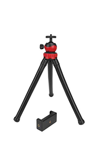 Image of Photron 33.02 cm (13 Inch) Flexible GorillaPod Tripod Octopod 800 with Ball Head & Mobile Holder for Smart Phone, Mobile Phone, Camera, GoPro, Red /Black