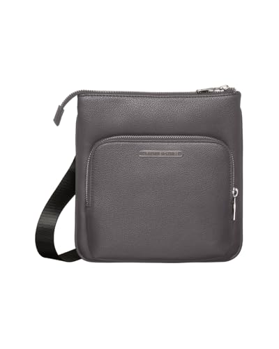 Armani Exchange Okinawa pour homme, plaque avec logo, poche zippée croisée, gris foncé, Gris,...