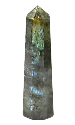 Image of Amazing Gemstone Labradorite Crystal Towers - Natural Healing Crystal Point Obelisk for Reiki Healing and Crystal Grid (2 inch to 3 inch INCH)