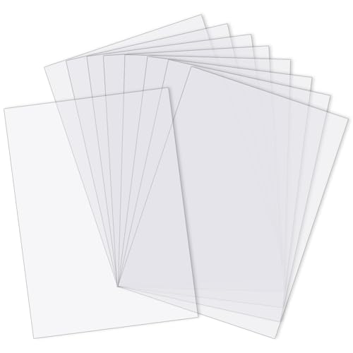 GORGECRAFT 10 lámina de Plástico Flexible A4 Transparente de 0.3mm para Informes Presentaciones Y Protección de Documentos. Ideal para Manualidades Marcos de Fotos Y Pintura.
