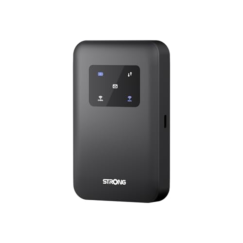 STRONG Saponetta WiFi Portatile con SIM, 4G+ LTE CAT6 300Mbps DL, WiFi AC900Mbps, Hotspot WiFi Tascabile, Connette Fino a 16 Dispositivi, Batteria Ricaricabile, 2500mAh, Porta USB-C (MIFI900)