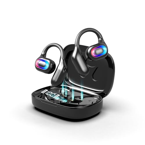 Image of AI Translation Earbuds Real Time, 4-in-1 Translator Earbuds 144 Languages, Audifonos Traductores Ingles Espanol, Bluetooth 5.4 Wireless Open Ear AI Translation Earbuds with LED Night Light (Black)
