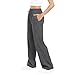 Fleece Sweatpants Women Women's Wide Leg Sweatpants Fleece Lined Baggy Sweat Pants Lounge Fashion Clothing Athletic Joggers with Pockets Dark Gray S
