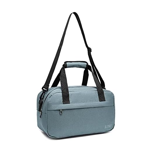 Kono Bolsa de Viaje Ligero 35x20x20 Ryanair Equipaje de Mano con Correa para el Hombro 14L (Gris)