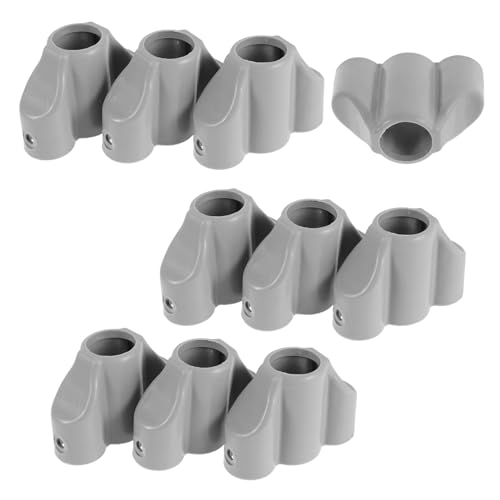 Veemoon Connecteur à Trois Voies pour Béquille en Plastique Léger, 10pcs, Installation Rapide, Trou Central 25mm, pour Remplacement D'urgence à Domicile