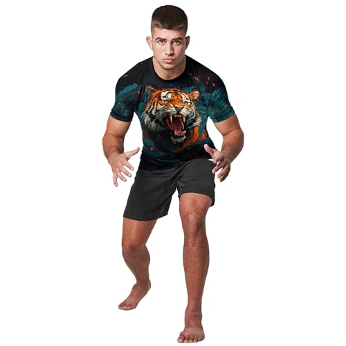 BJJ Rash Guard, Ultra Soft Compression Shirt, Rash Guard Men Jiu Jitsu Short Sleeve Breathable Fabric4
