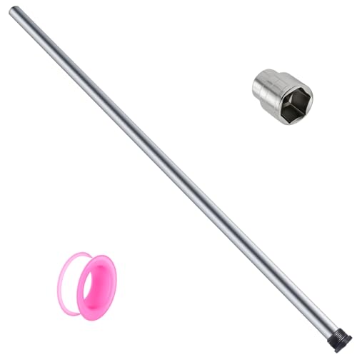 32\" Magnesium Anode Rod for Hot Water Heater Compatible with Rheem Reliance A. O. Smith Giant GE Richmond Water Tanks, 32\" Long 3/4\" NPT Thread 0.84\" Diameter Hex Plug Protect Rotten Egg Smell