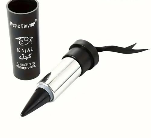 Khol Kajal Noir Waterproof – Eyeliner Oriental Intense Longue Tenue – Stick Cône Traditionnel pour Maquillage des Yeux
