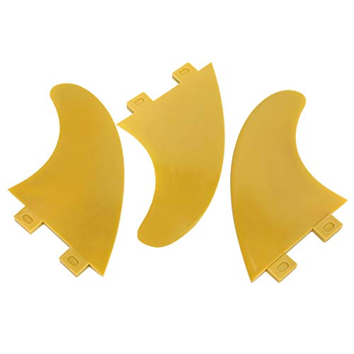Shipenophy Accesorio de Surf FCS de Color Brillante de Mano de Obra Fina para Surf Fin, para funnelboards/longboards con Aletas Estilo FCS(Yellow, G5)