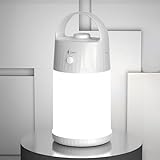 Upgraded Motion Sensor Night Light with 4 Adjustable Brightness Levels,Portable Rechargeable LED Lamp with PIR Motion Detection, 4000mAh Battery, Ideal for Bedroom, Closet, Camping (White)