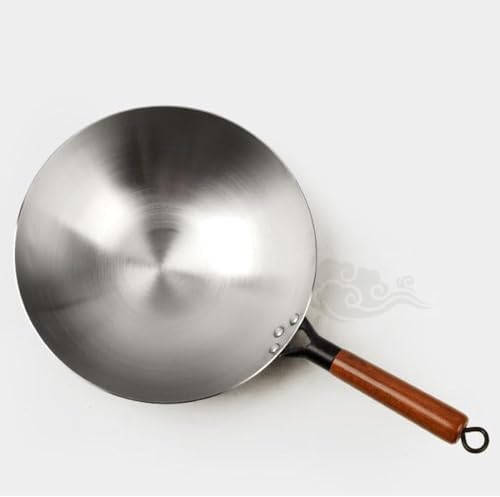 Wok de hierro chino con fondo redondo 30CM miniatura 4