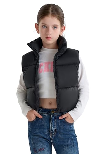 maoo garden Mädchen Winter Pufferweste Daunenimitat kurz geschnitten...