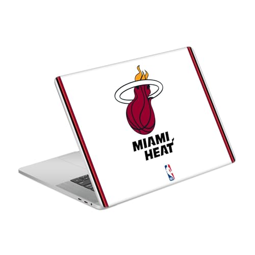 Autocollant peau MacBook Pro 15.4 contre rayures design NBA Miami Heat blanc