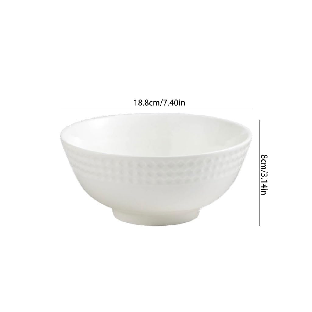 Miski do zupy gospodarstwa domowego czysta biała wytłaczana miska ceramiczna miska kuchenna miska do jadalni powierzchnia miska miska na zupę miski obiadowe