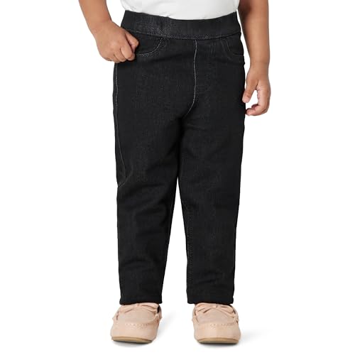 Amazon Essentials Girls' Toddlers' and Girls' Soft Stretch Denim Jegging, Black, 2 Years