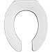 Bemis 2L2055T 000 2L2055 Medic-Aid? Round Plastic Open Front Toilet Seat Less Cover with STA-TITE?, DuraGuard? and 2-inch Lifts