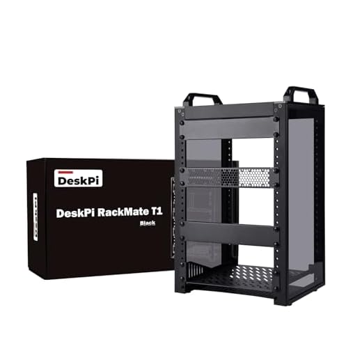 GeeekPi DeskPi RackMate T1 Armoire réseau 8U pour équipement réseau, serveur, audio et vidéo Noir