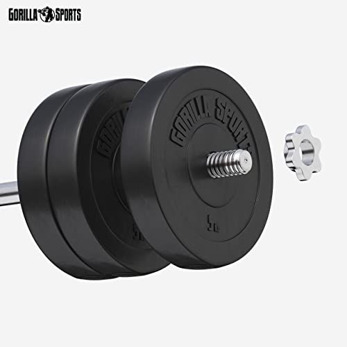 Gorilla Sports Halterschijven Set - Bundel - 30 kg (6 x 5 kg) - Kunststof - 30 mm - Afbeelding 4