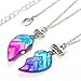 BGSHEMNI Best Friends Half Heart Pendant Necklace for Children, Kid's Best Friend Jewelry,Friendship Gift Girls BFF Necklaces-Love