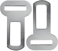 Auto-Sicherheitsgurt-Fesseln, Metallverbinder, Sicherheitsbefestigung, Haustier, Fahrzeug-Sicherheitsgurt, Sicherheitsgurtschloss, Metall, langlebig, stark (Silber1(Zweiteiliges Set))