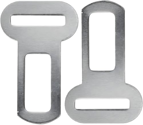 Auto-Sicherheitsgurt-Fesseln, Metallverbinder, Sicherheitsbefestigung, Haustier, Fahrzeug-Sicherheitsgurt, Sicherheitsgurtschloss, Metall, langlebig, stark (Silber1(Zweiteiliges Set))