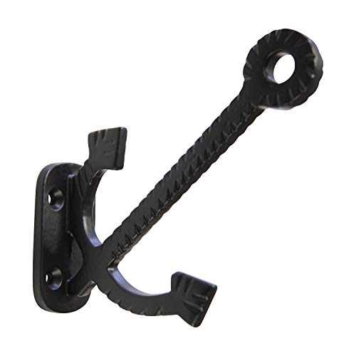 RCH Hardware HK-IR8391-110 Iron Wall Hook, 4.3 Inch, Black