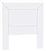 PEGANE Tête de lit 90 cm en MDF et pin Massif Coloris Blanc - Longueur 110 x Profondeur 2 x Hauteur 110 cm