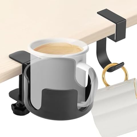 Desk Cup Holder Clamp W/Desk Hook Cover
