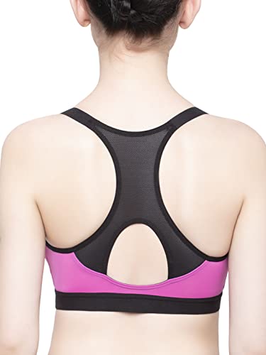 Image of Triumph Triaction Padded Wireless Extreme Bounce Control Sports Bra High Coverage Mesh Racerback Cardio Bra with Wide Straps for Running, Zumba, and High Impact Training Pack Of 1
