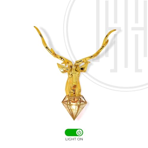 Image of Harold Electricals Metal Alpha Stag Wall Light | Wall Lamp Fixture for Living Room, Bedroom, Hall- Pack of 1 (Style 1)