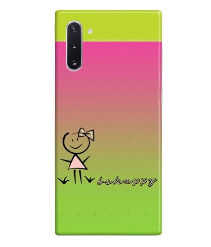 Image of Be Happy Printed Hard Back Case Cover Compatible for Samsung Galaxy Note 10 (Multicolor) - D1664